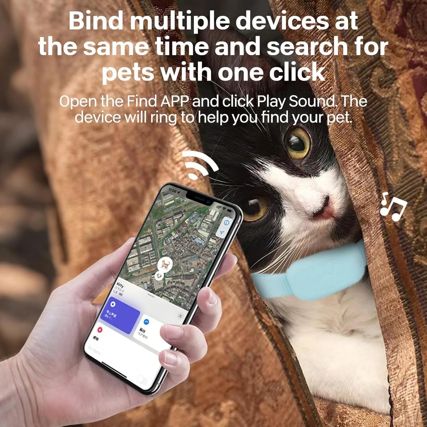 Ultimate GPS Cat Tracker - Waterproof Collar with Unlimited Range, No Monthly Fees, Perfect for Kittens, Compatible with iOS & Android!